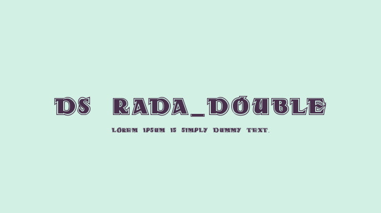 DS Rada_Double Font