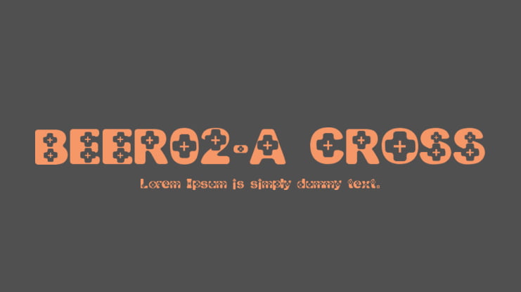 BEER02-A CROSS Font