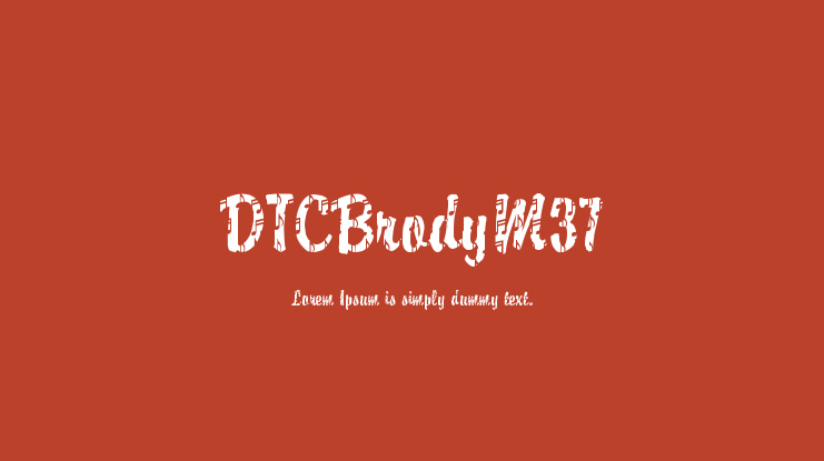 DTCBrodyM37 Font