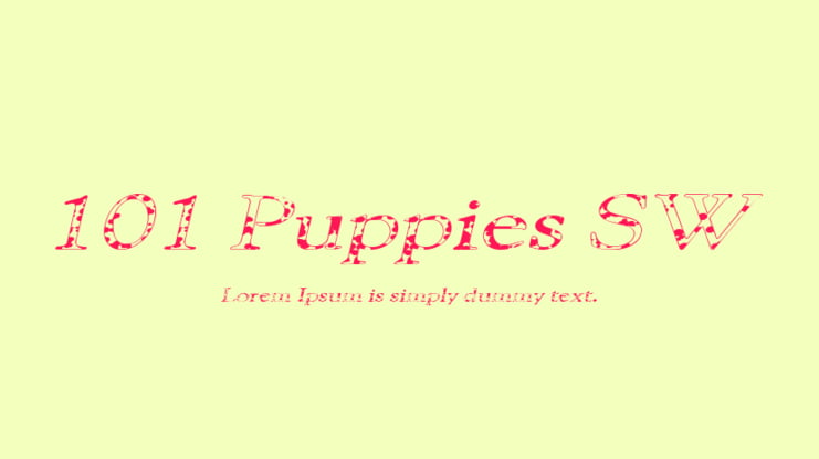 101 Puppies SW Font