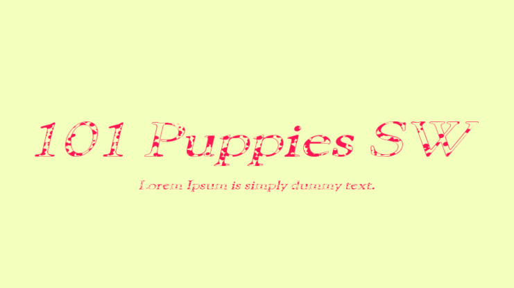 101 Puppies SW Font