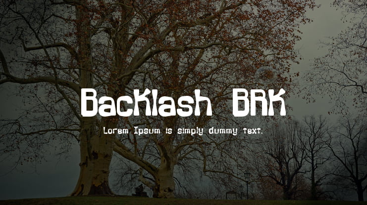 Backlash BRK Font