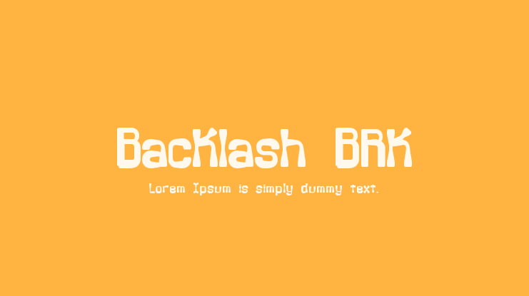 Backlash BRK Font