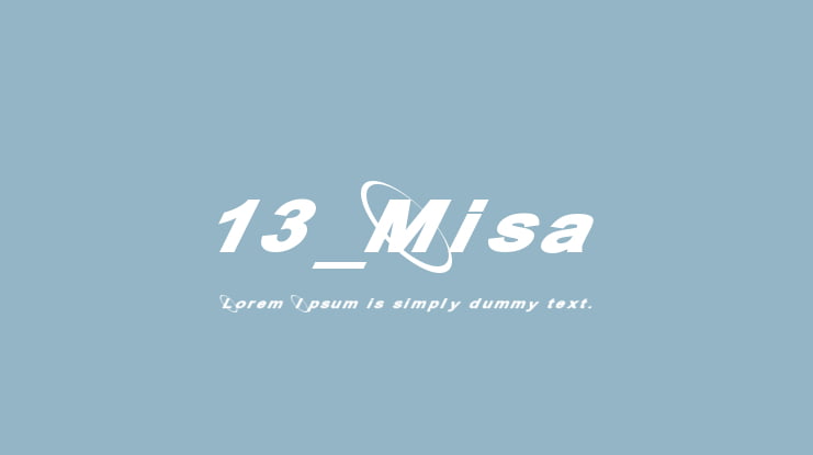 13_Misa Font