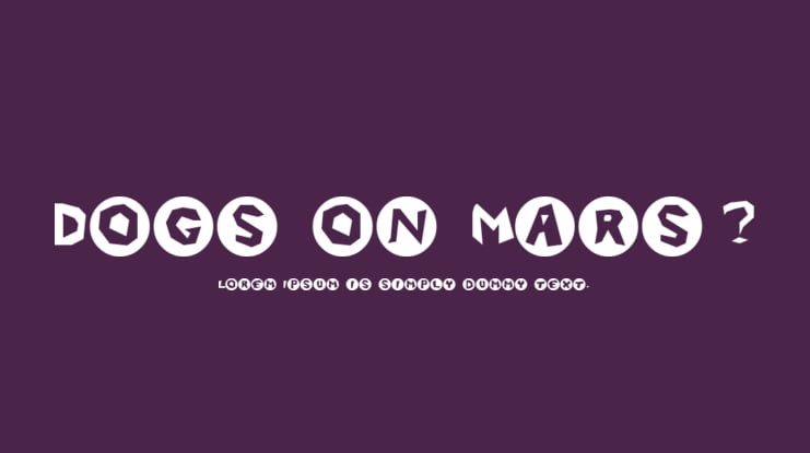 Dogs on Mars? Font
