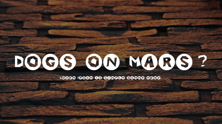 Dogs on Mars? Font