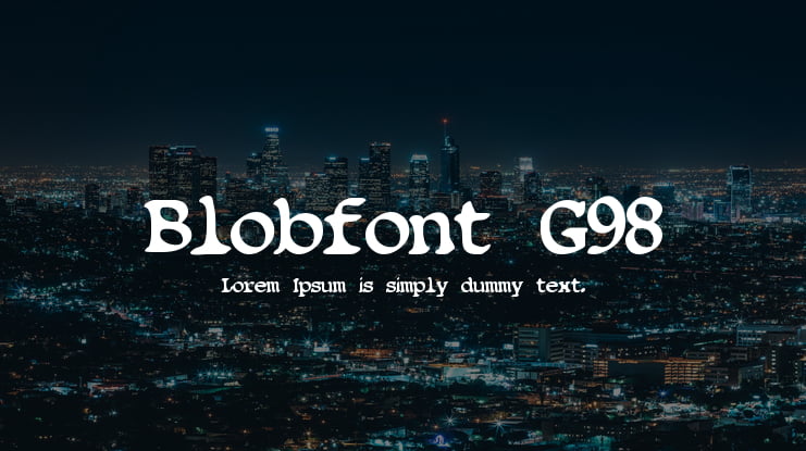 Blobfont G98 Font