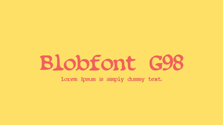 Blobfont G98 Font