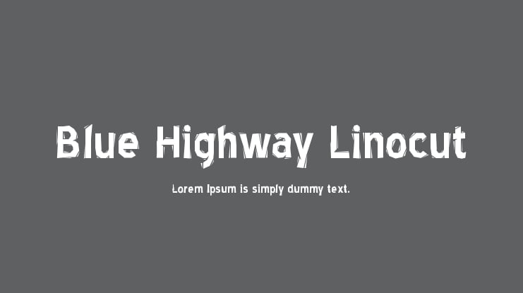 Blue Highway Linocut Font