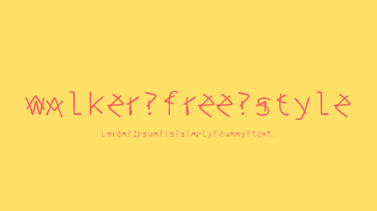 walker free style Font