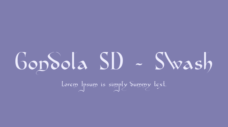 Gondola SD - Swash Font Family