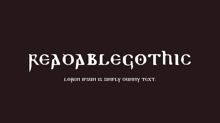 ReadableGothic Font