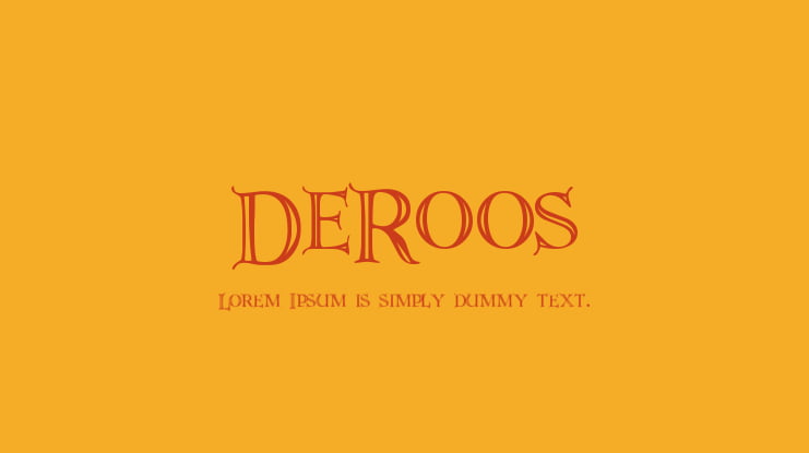 DeRoos Font