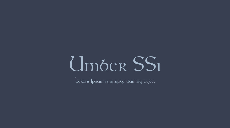 Umber SSi Font