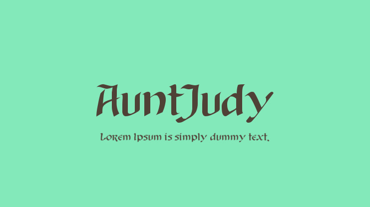 AuntJudy Font