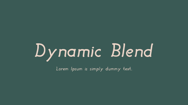 Dynamic Blend Font