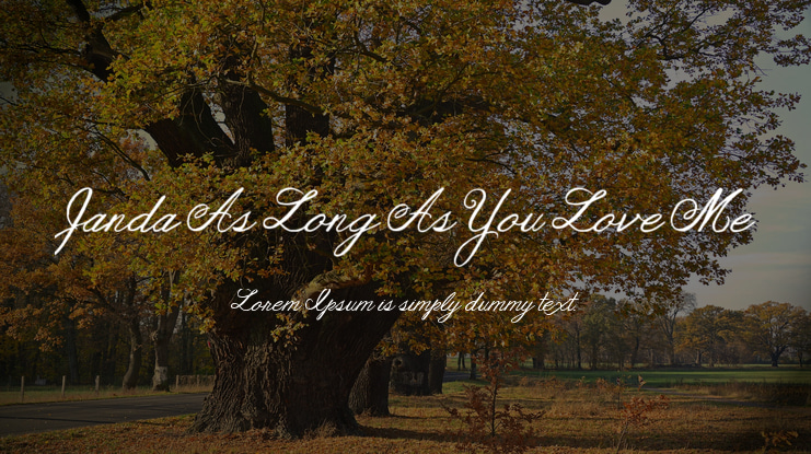 Janda As Long As You Love Me Font