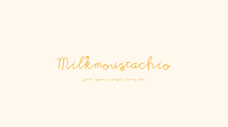 Milkmoustachio Font
