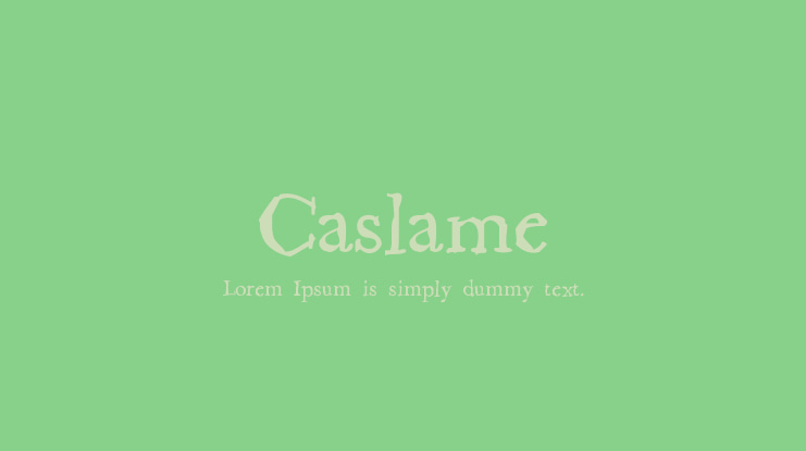 Caslame Font