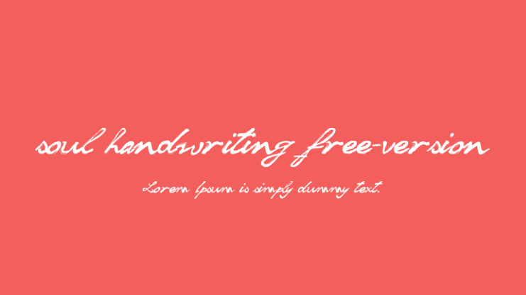 soul handwriting_free-version Font