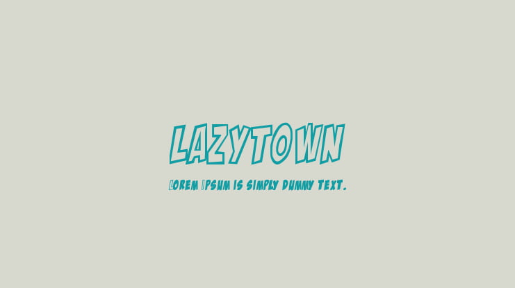 LAZYTOWN Font