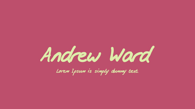 Andrew Ward Font