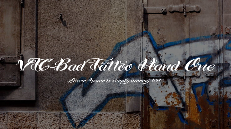 VTC-Bad Tattoo Hand One Font