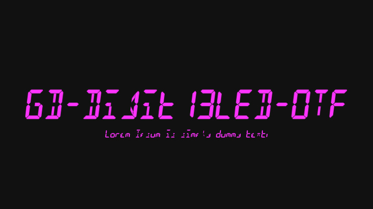 GD-Digit13LED-OTF Font