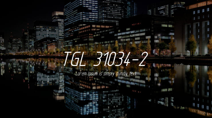 TGL 31034-2 Font