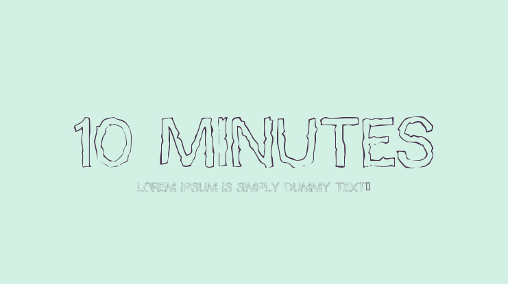 10 Minutes Font