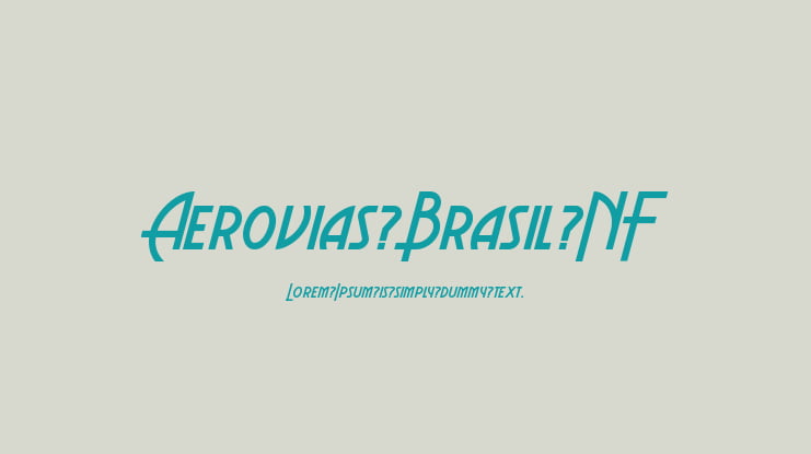 Aerovias Brasil NF Font