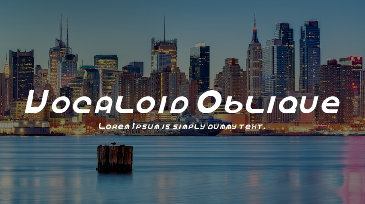 Vocaloid Oblique Font