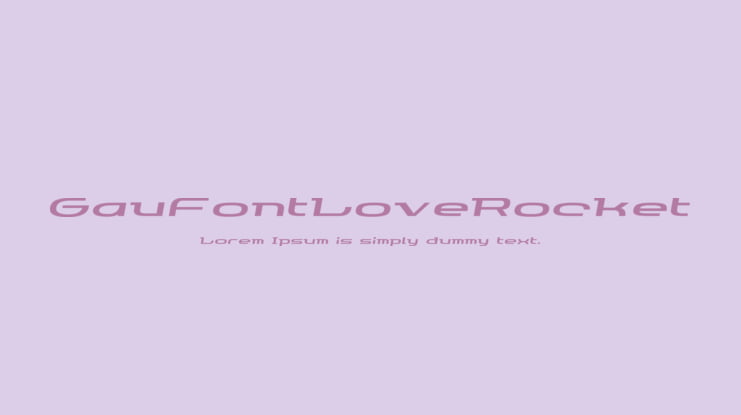 GauFontLoveRocket Font