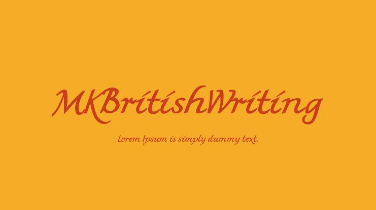 MKBritishWriting Font