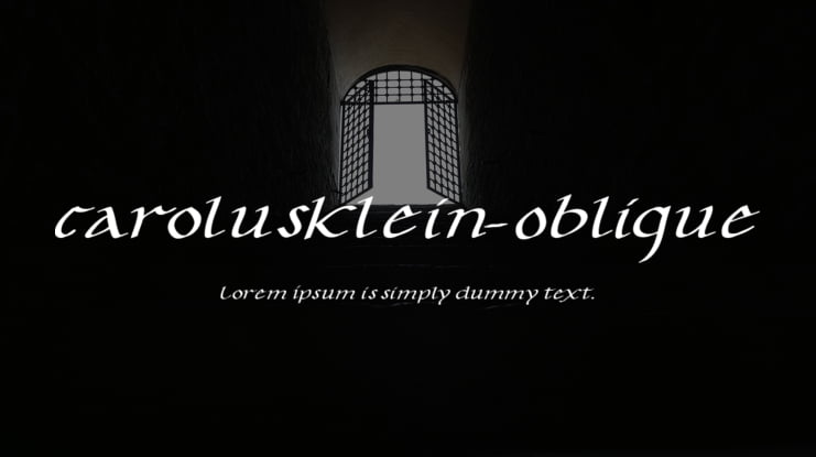 CarolusKlein-Oblique Font