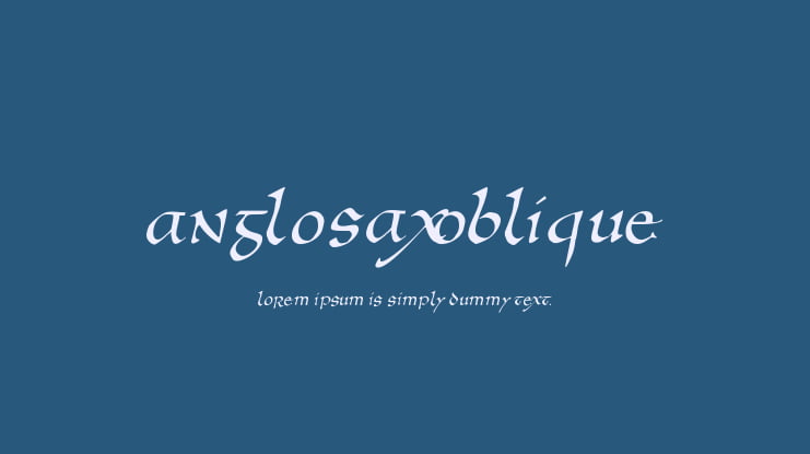 AnglosaxOblique Font