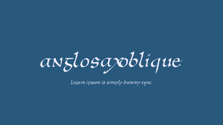 AnglosaxOblique Font