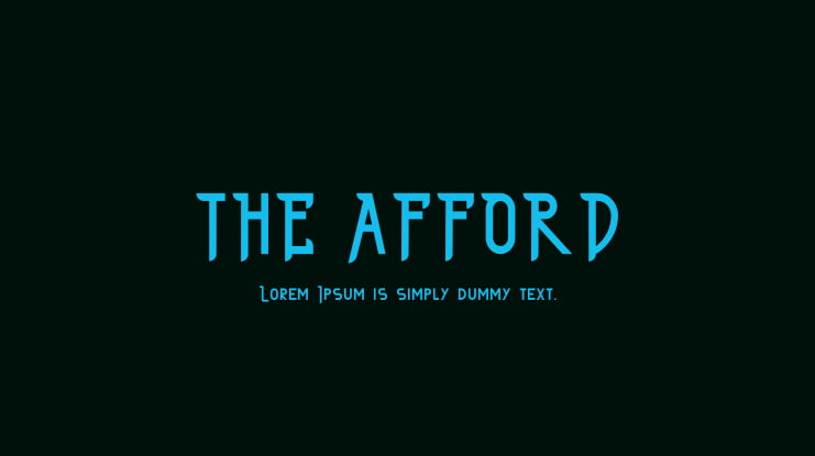 THE AFFORD Font Family