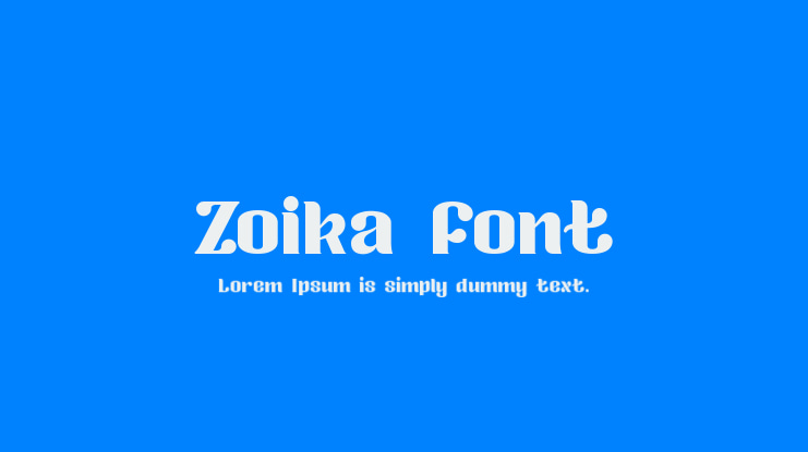 Zoika font