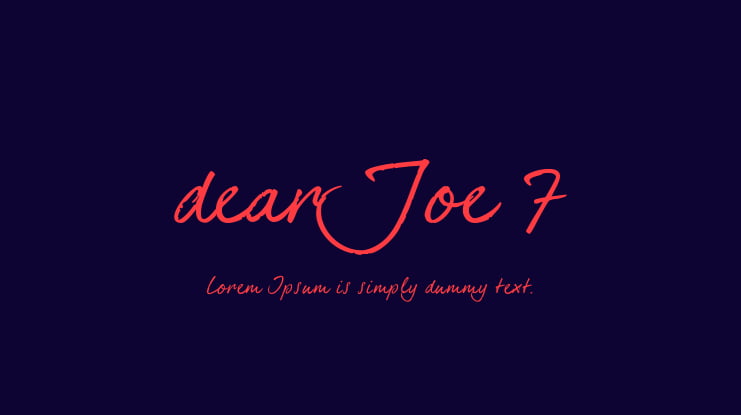 dearJoe 7 Font