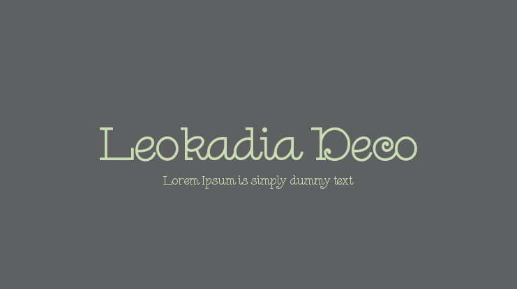 Leokadia Deco Font