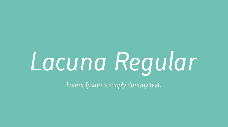 Lacuna Regular Font Family