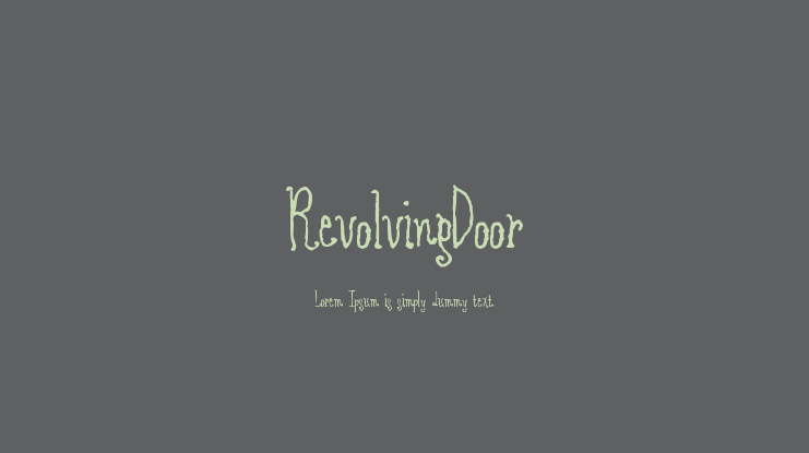 RevolvingDoor Font