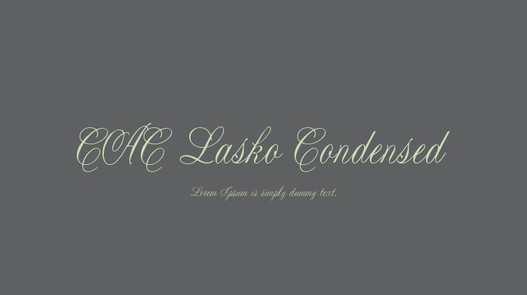 CAC Lasko Condensed Font