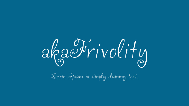 akaFrivolity Font