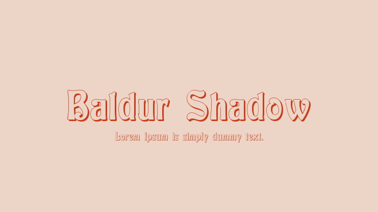 Baldur Shadow Font Family