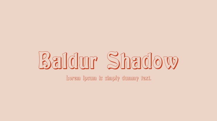 Baldur Shadow Font Family