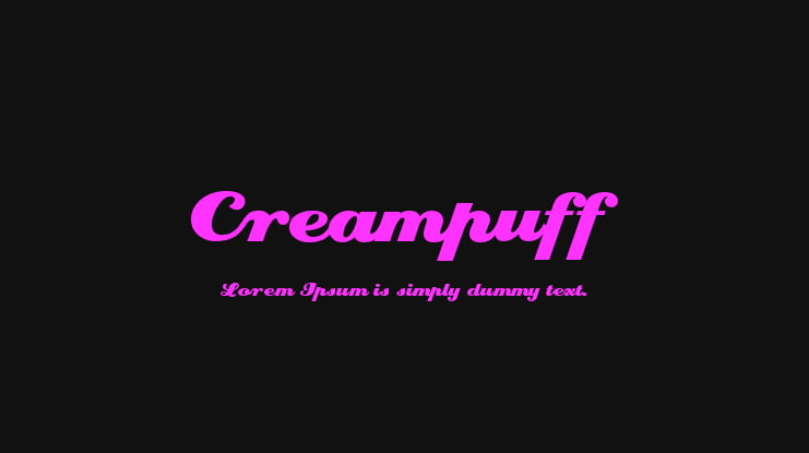 Creampuff Font