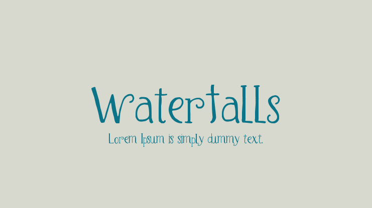 Waterfalls Font