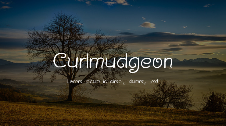 Curlmudgeon Font